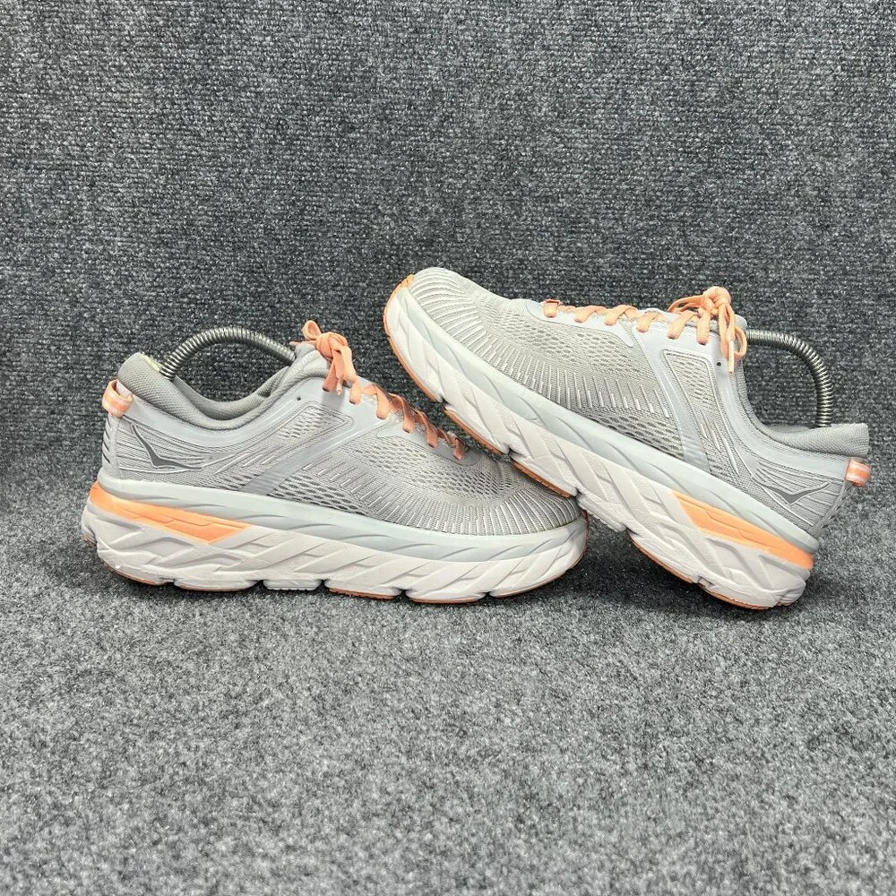 Hoka Bondi 7 Running Shoes Women's‎ Size 8.5 Grey Athletic Training Run Sneakes